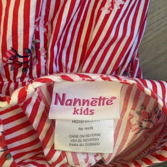 Nannette Kids Red Striped Shirt | size 5 - Picture 3 of 7